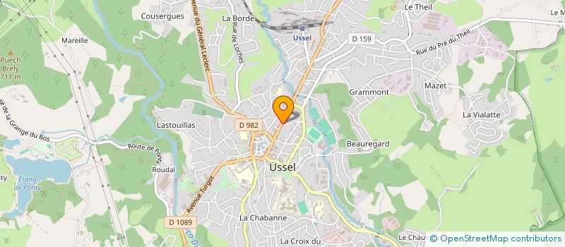 localisation de l'entreprise S.A. CONSEILS à USSEL