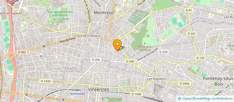 localisation de l'entreprise S.A.D à MONTREUIL