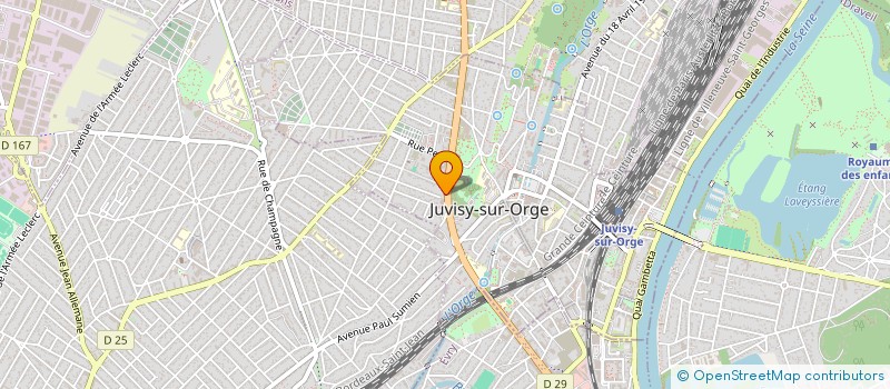 localisation de l'entreprise S.A.D.E.V.A. à JUVISY-SUR-ORGE
