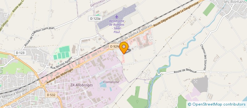 localisation de l'entreprise S.A.D.I.  SAINT-PAUL-LES-ROMANS