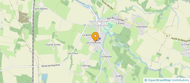 localisation de l'entreprise S.A.F.E.  SAINT-ETIENNE-SUR-CHALARONNE