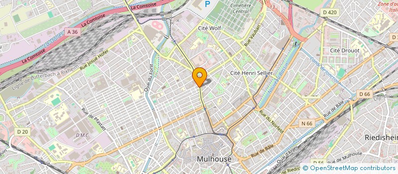 localisation de l'entreprise S.A.F. VOYAGES à MULHOUSE