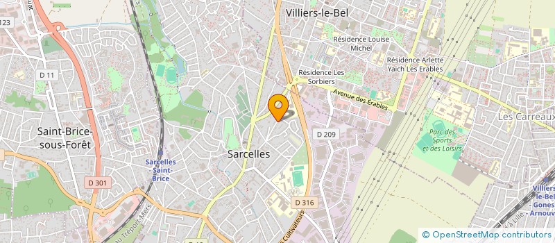 localisation de l'entreprise S.A.G.  SARCELLES