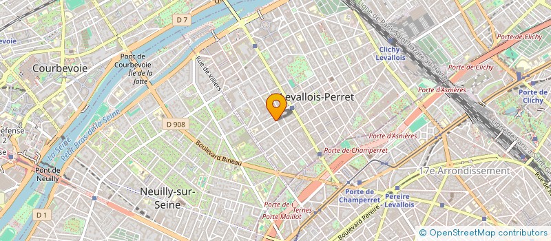 localisation de l'entreprise S A G A IMMO à LEVALLOIS-PERRET