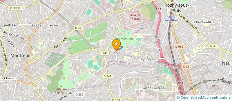 localisation de l'entreprise S.A.I à MONTREUIL