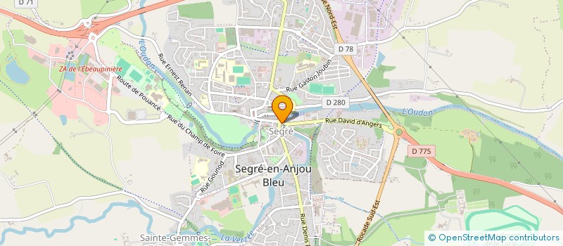 localisation de l'entreprise S&A INVESTISSEMENT à SEGRE-EN-ANJOU BLEU