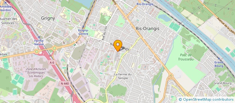 localisation de l'entreprise S.A.J  RIS-ORANGIS