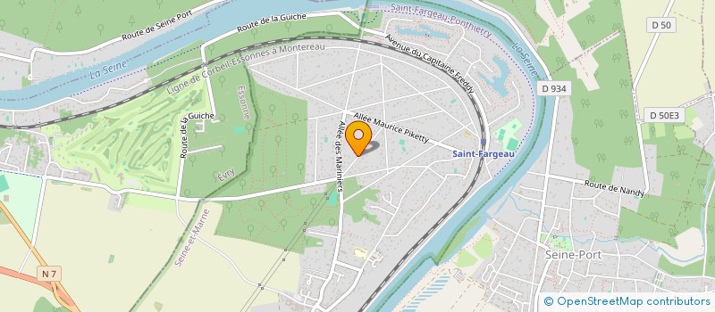 localisation de l'entreprise S.A.J  SAINT-FARGEAU-PONTHIERRY