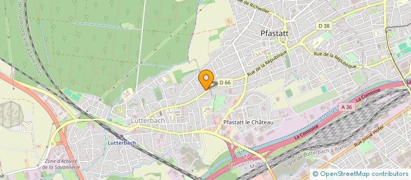 localisation de l'entreprise S A M  LUTTERBACH