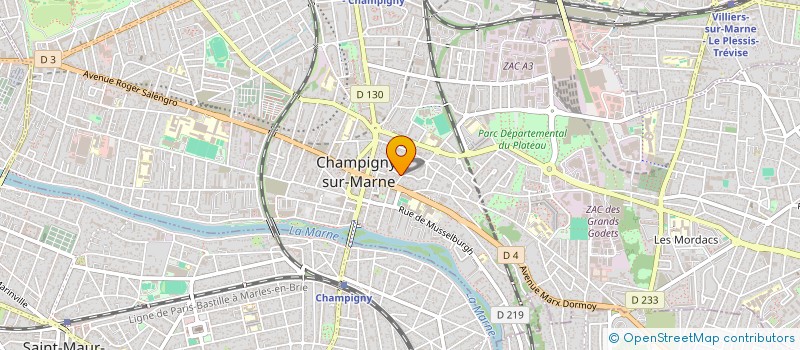 localisation de l'entreprise S.A.M à CHAMPIGNY-SUR-MARNE