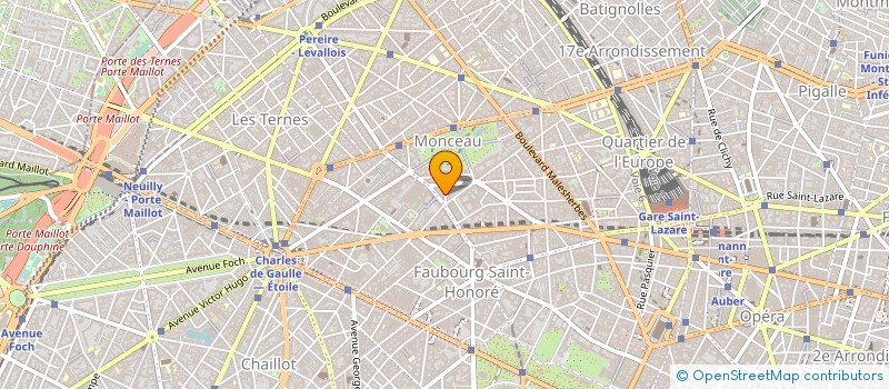 localisation de l'entreprise S.A. MONCEAU COURCELLES  PARIS