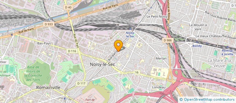 localisation de l'entreprise S.A.N. à NOISY-LE-SEC