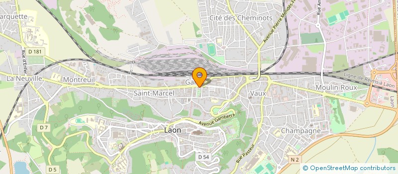 localisation de l'entreprise S.A.OPTIQUE MONNERY à LAON