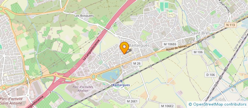 localisation de l'entreprise S.A.P.S à BAILLARGUES
