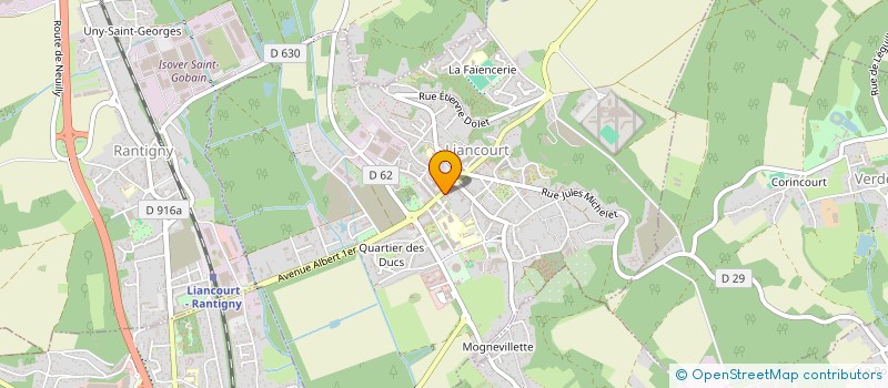 localisation de l'entreprise S.A.QUINCAIL GENERALE J.M. & F.DELACOTTE  LIANCOURT