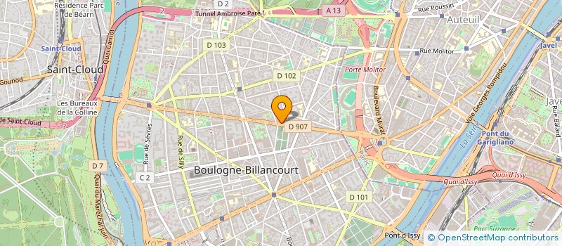 localisation de l'entreprise S.A.R.I.  BOULOGNE-BILLANCOURT