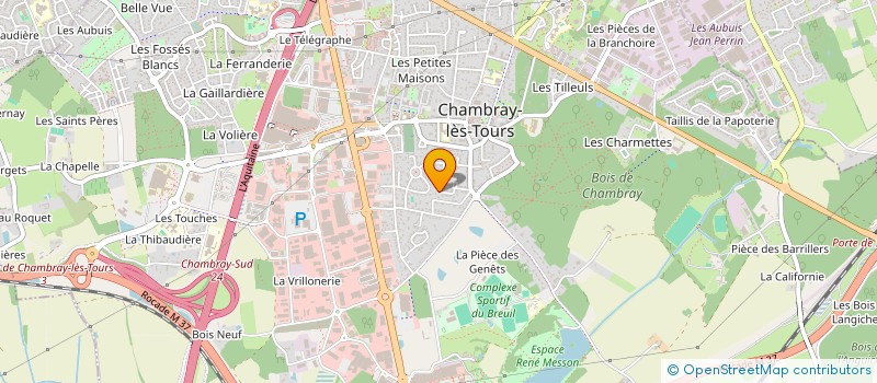 localisation de l'entreprise S.A.R.L. A.J.F.  CHAMBRAY LES TOURS