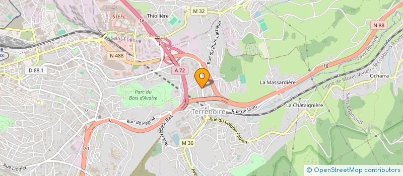 localisation de l'entreprise S.A.R.L. AK42 TAXI  SAINT-ETIENNE