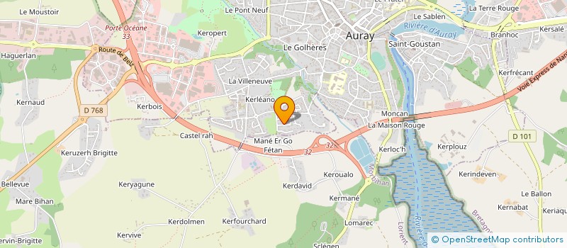 localisation de l'entreprise S.A.R.L. ALLOPEINTURE à AURAY