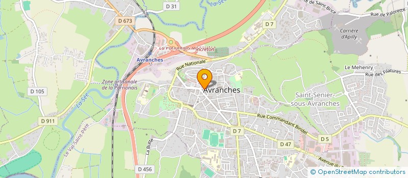 localisation de l'entreprise S.A.R.L. AUBERT à AVRANCHES