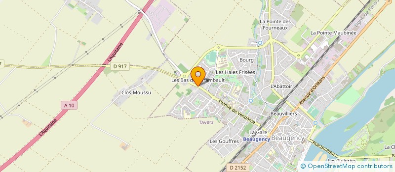 localisation de l'entreprise S.A.R.L. B.B. ISOLATION à BEAUGENCY