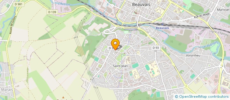 localisation de l'entreprise S.A.R.L. BOULANGERIE DE SAINT JEAN à BEAUVAIS