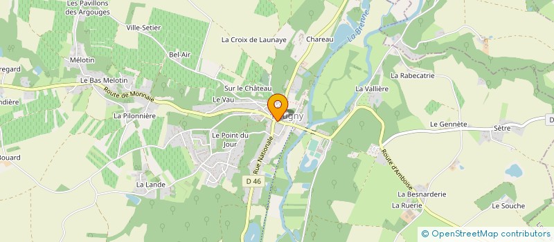 localisation de l'entreprise S.A.R.L. C. ROULET  REUGNY