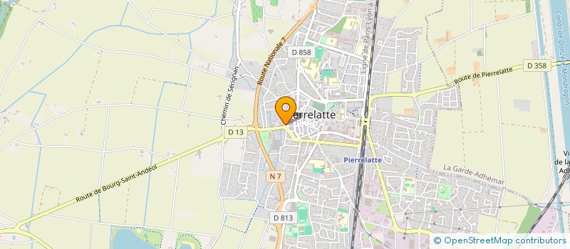localisation de l'entreprise S.A.R.L. CARROSSERIE DU CENTRE à PIERRELATTE
