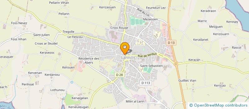 localisation de l'entreprise S.A.R.L. COAT ERWAN à LANNILIS