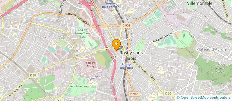 localisation de l'entreprise S.A.R.L CONFORT MEDICAL ROSNEEN à ROSNY-SOUS-BOIS