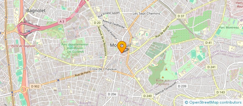 localisation de l'entreprise S.A.R.L. CRISTALINGE à MONTREUIL