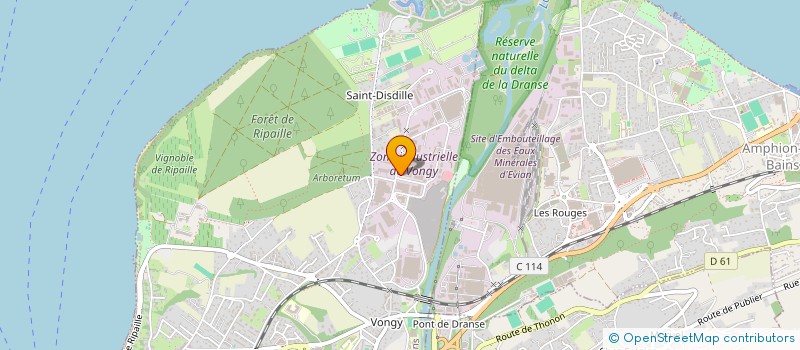 localisation de l'entreprise S.A.R.L. D.J.N. à THONON-LES-BAINS