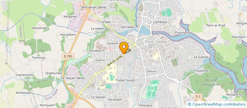 localisation de l'entreprise S.A.R.L DE LA CITE U  PONT L ABBE