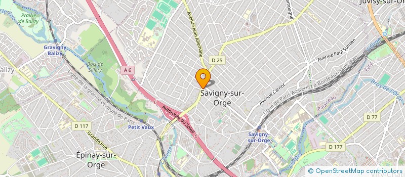 localisation de l'entreprise S.A.R.L. DOM à SAVIGNY-SUR-ORGE