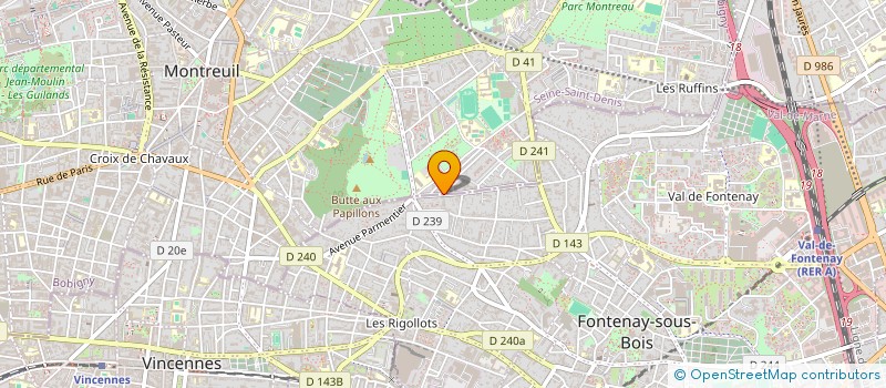 localisation de l'entreprise S.A.R.L. DRAPEAU à MONTREUIL