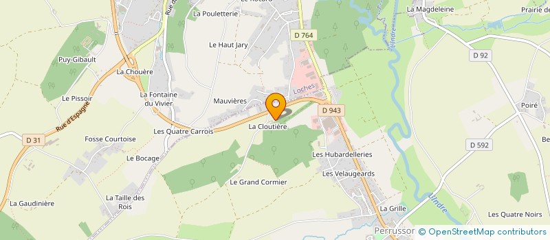 localisation de l'entreprise S.A.R.L. F.P.R. AUTOS à PERRUSSON