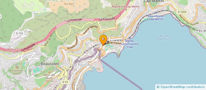 localisation de l'entreprise S.A.R.L. FELICITAS à ROQUEBRUNE-CAP-MARTIN