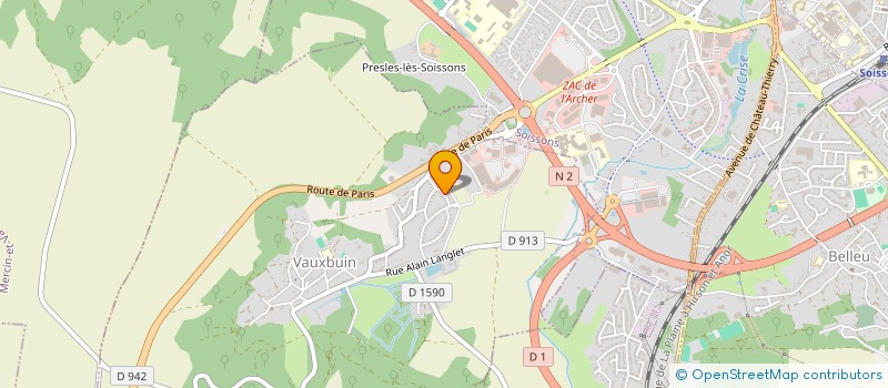 localisation de l'entreprise S.A.R.L. FOUCHER PERE ET FILS  VAUXBUIN