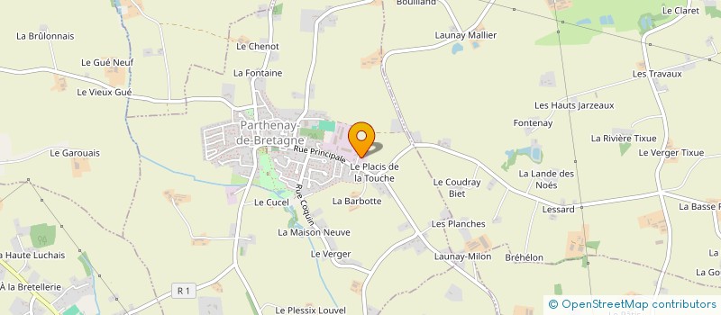 localisation de l'entreprise S.A.R.L. GARAGE SAUVEE  PARTHENAY-DE-BRETAGNE