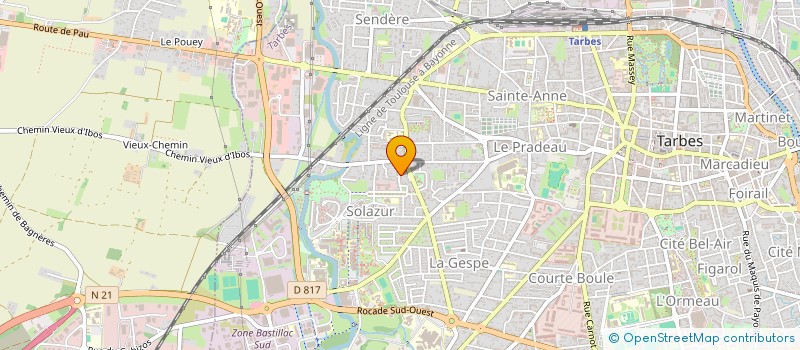 localisation de l'entreprise S.A.R.L. HOTEL.FR à TARBES