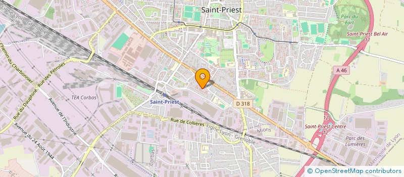 localisation de l'entreprise S A R L J O PEINTURE  SAINT-PRIEST