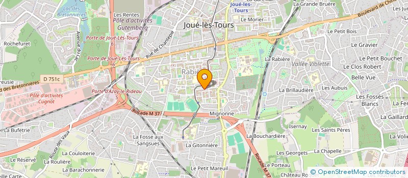 localisation de l'entreprise S.A.R.L. KAFA  JOUE-LES-TOURS