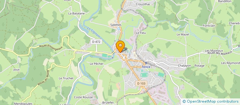 localisation de l'entreprise S.A.R.L. L'EPICEA  TENCE