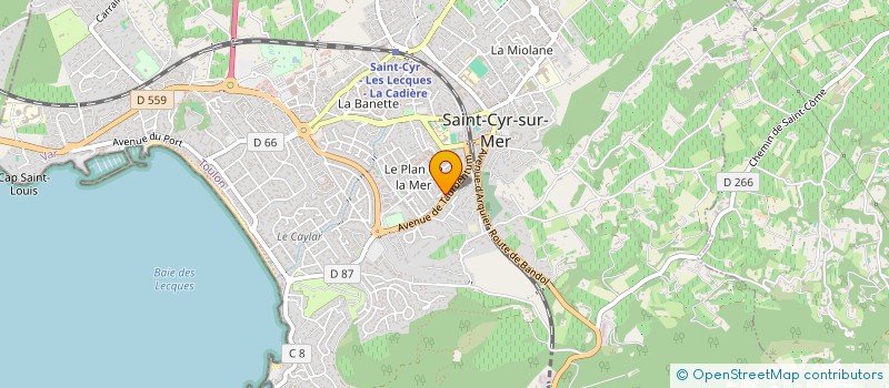 localisation de l'entreprise S.A.R.L. LA CHAMPENOISE à SAINT-CYR-SUR-MER