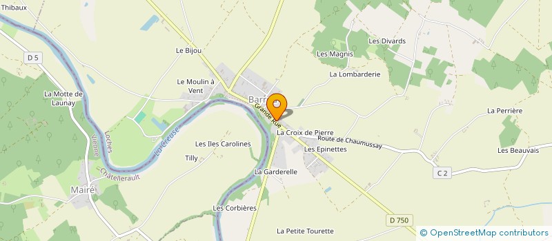 localisation de l'entreprise S.A.R.L. LA LIVRE DE BEURRE à LE GRAND-PRESSIGNY
