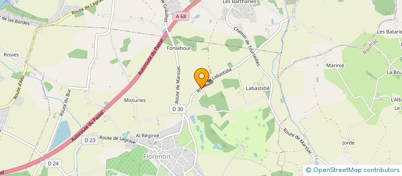 localisation de l'entreprise S.A.R.L. LABASTIDIE EVENEMENTS  FLORENTIN