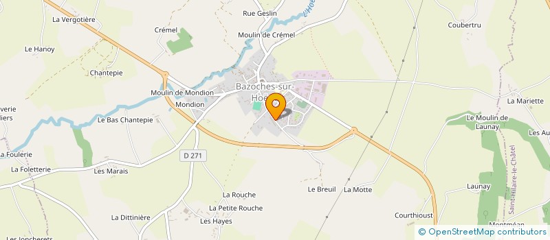 localisation de l'entreprise S.A.R.L. LAVAGE DE L'HOENE à BAZOCHES-SUR-HOENE