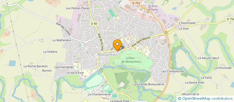 localisation de l'entreprise S.A.R.L. LE COTTAGE à BEAUPREAU-EN-MAUGES