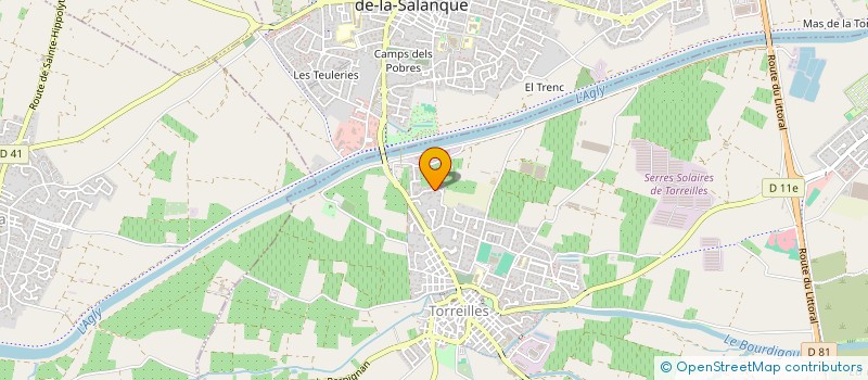 localisation de l'entreprise S.A.R.L LES ALIZES à TORREILLES