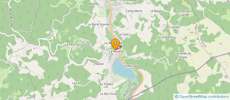 localisation de l'entreprise S.A.R.L. LES COQUILLES DU PERIGOUD à GROLEJAC
